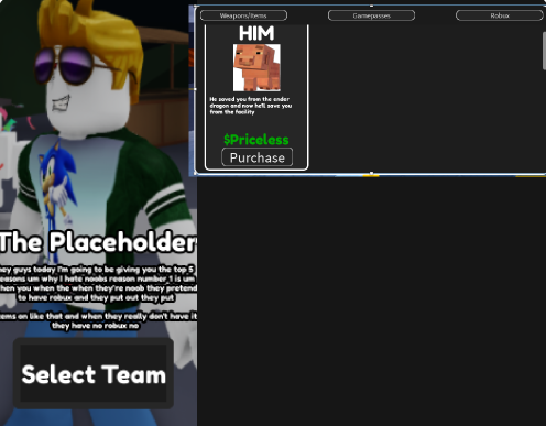 Cancelled Roblox laboratory game user interface